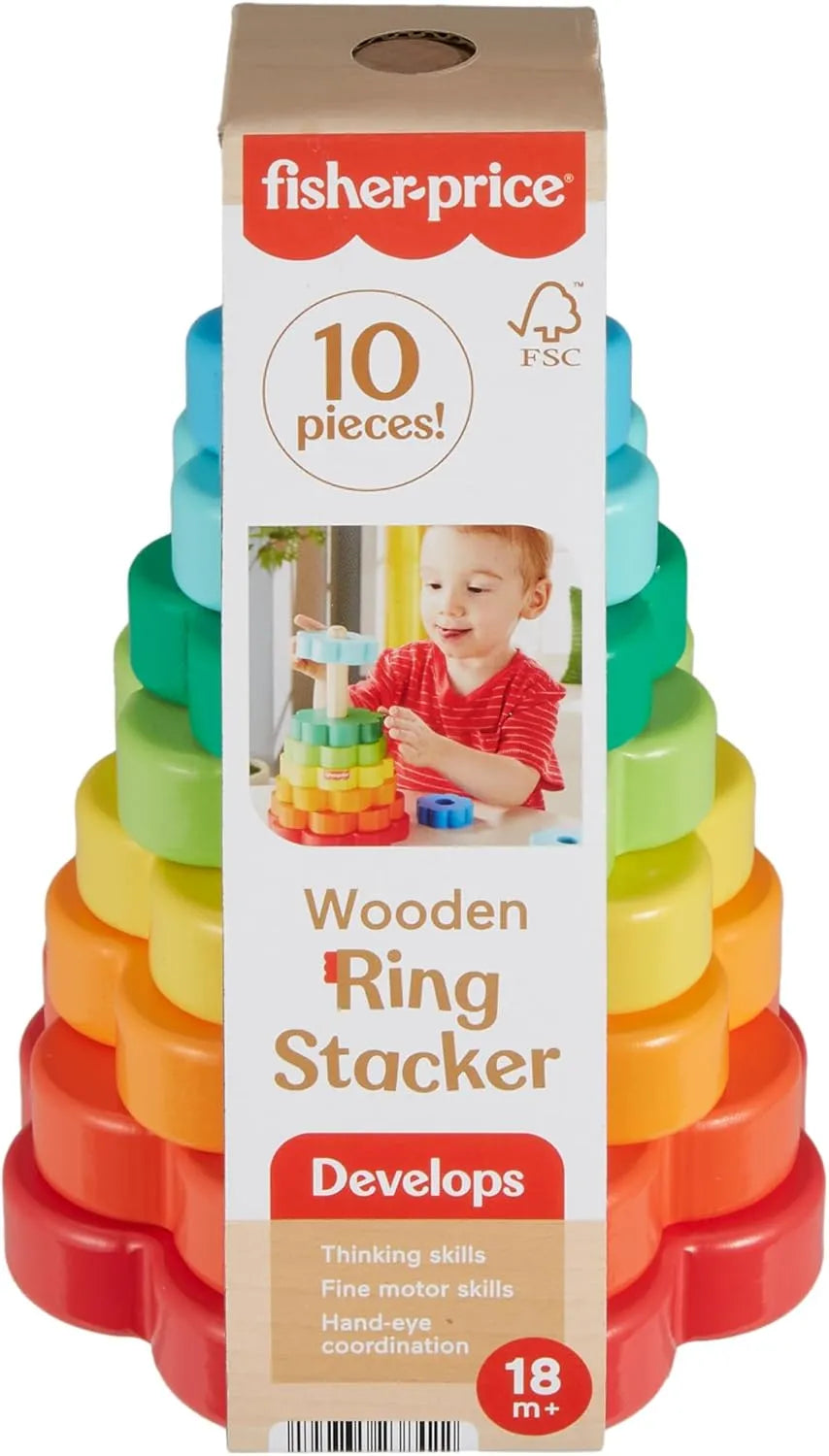 Fisher Price Wooden Ring Stacker