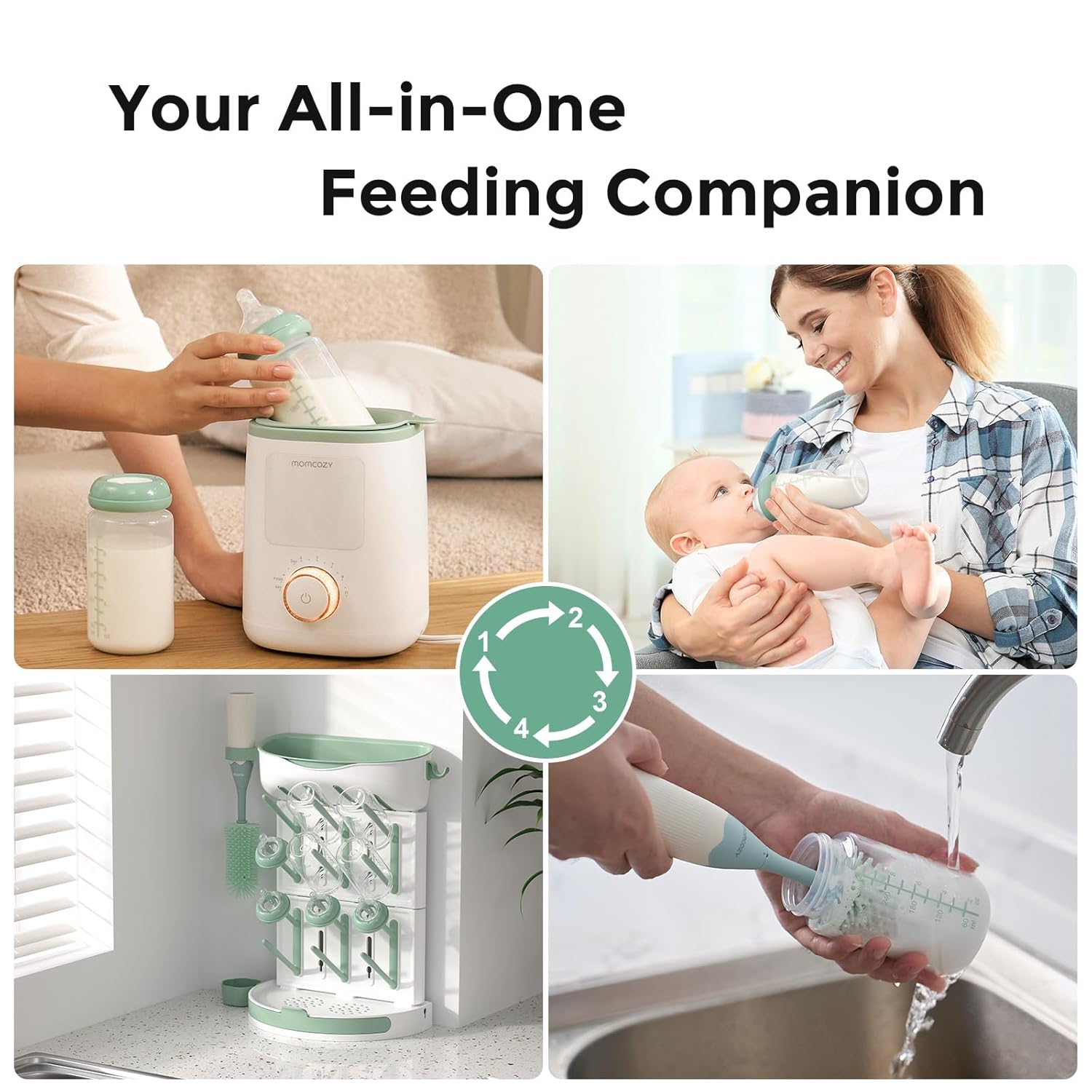 Momcozy Natural Baby Bottle BPA Free Breast Milk Container Storage Collection Bottle