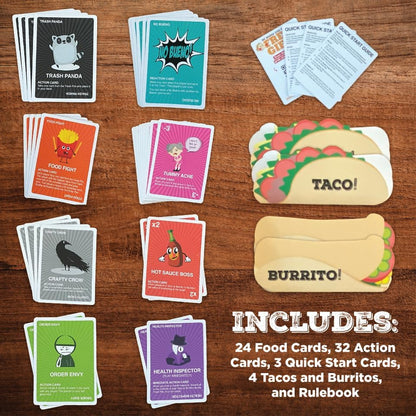 Taco vs Burrito Strategic Family Card Game