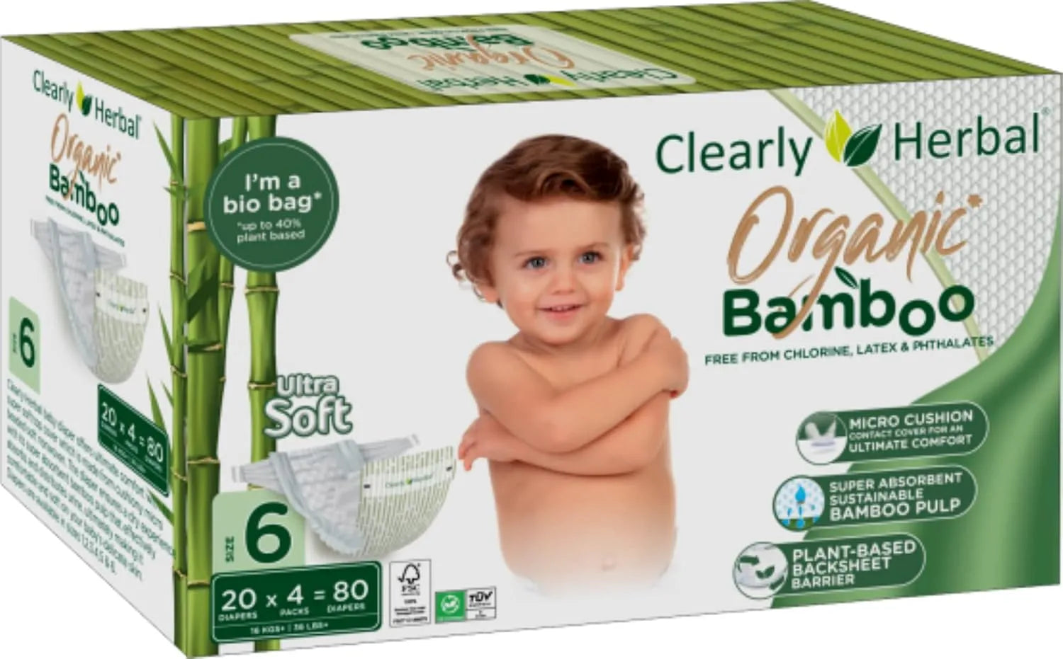 Clearly Herbal Organic Bamboo Diapers