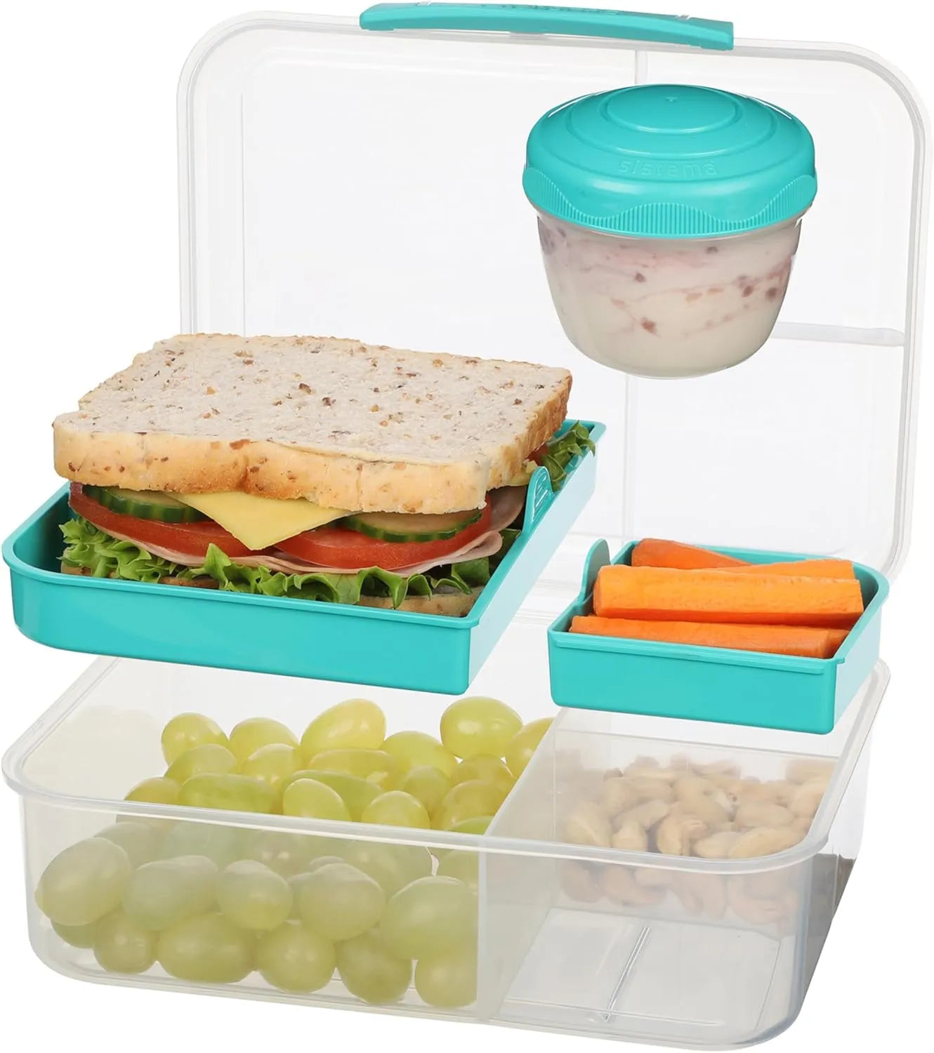 Sistema Lunch Stack Rectangle (1.65L, Minty Teal)