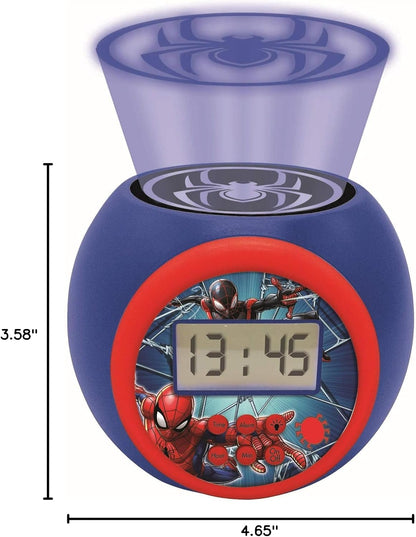 LEXiBOOK Marvel Spider-Man Projector Alarm Clock with Snooze Function