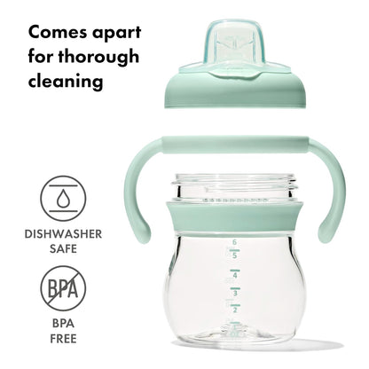 OXO Tot Transitions Soft Spout Sippy Cup with Removable Handles, 6oz