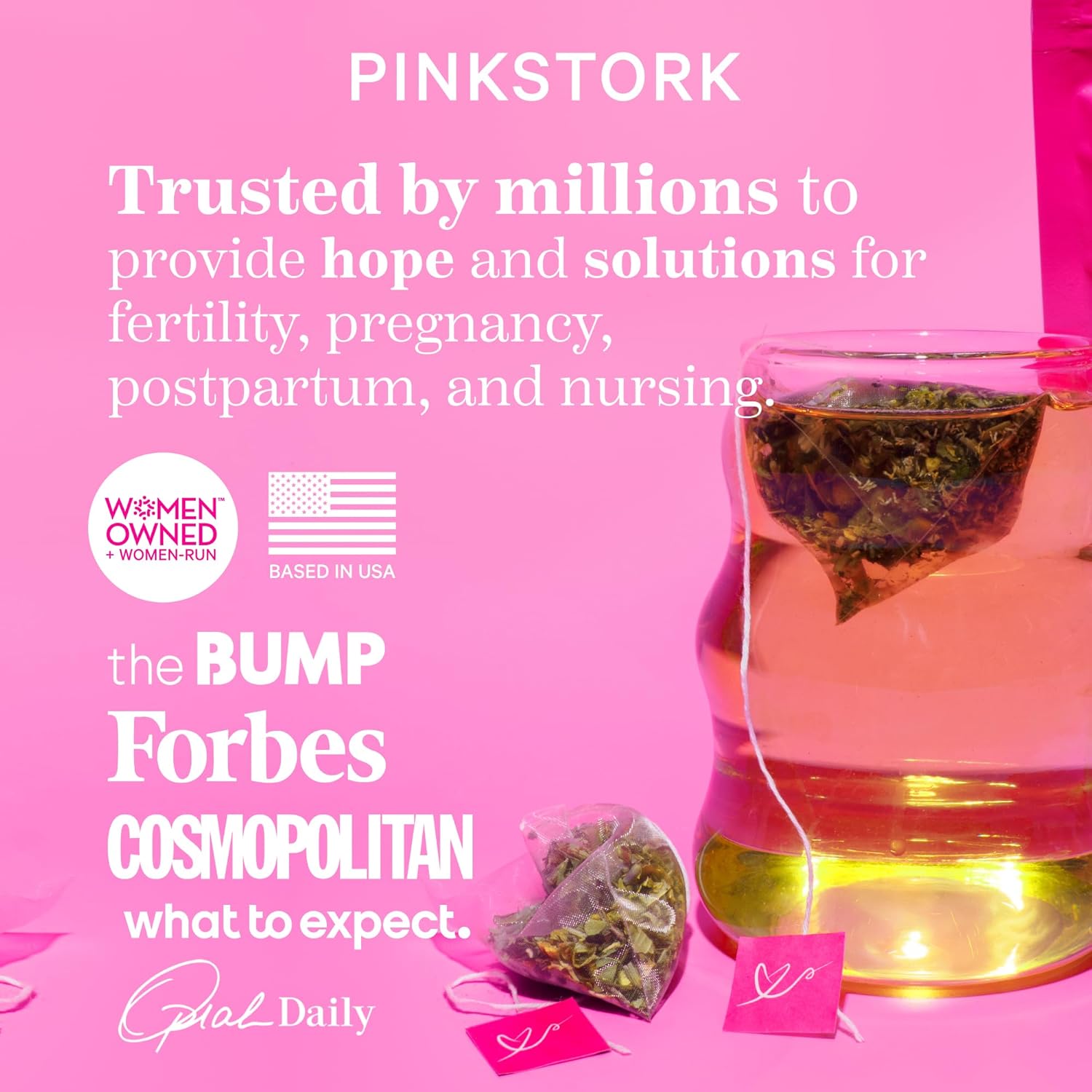 Pink Stork Postpartum Uplift Tea, 15 Sachets