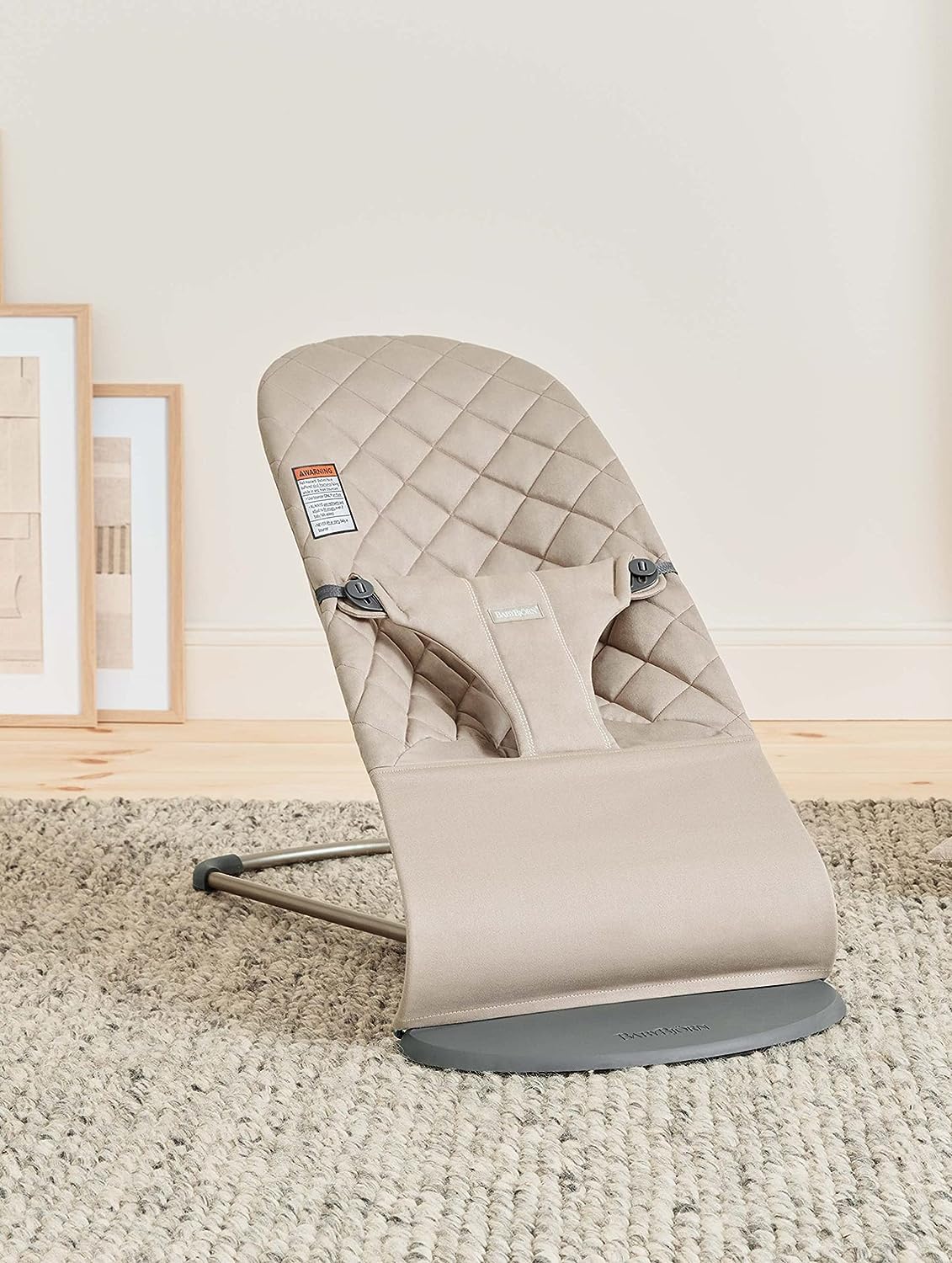 BabyBjorn Bouncer Bliss, Woven, Classic quilt, Sand Grey