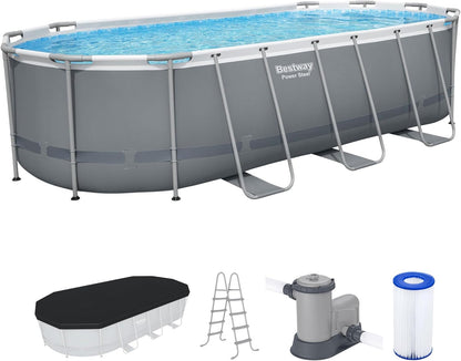 Bestway Power Steel Oval Pool Set (18' x 9' x 48"/5.49m x 2.74m x 1.22m)