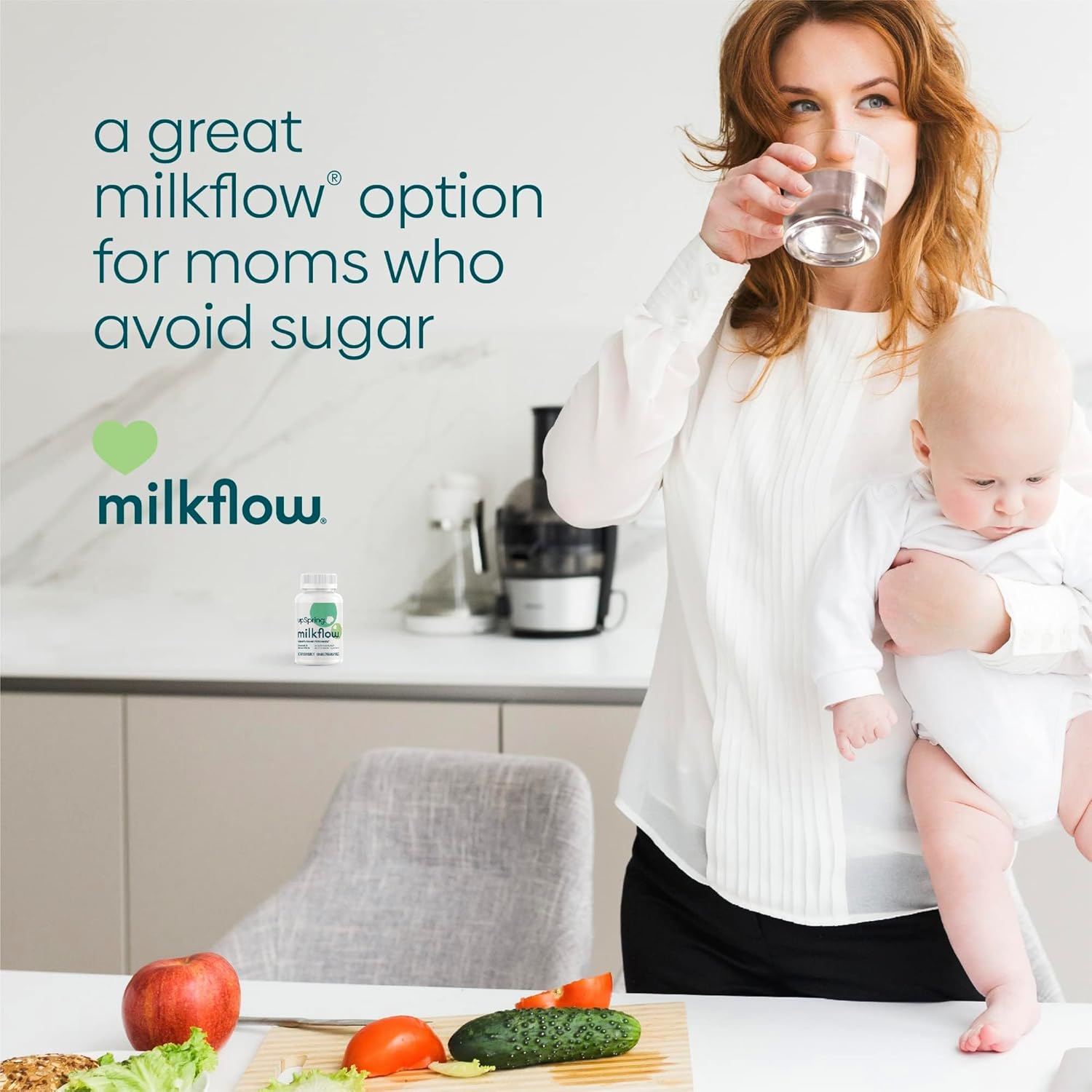 UpSpring Milkflow Lactation Supplement Capsules, 100pcs