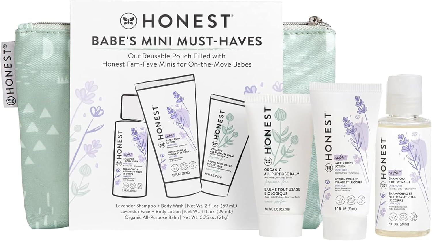 The Honest Company Babe's Mini Must Haves Gift Set with Reusable Pouch