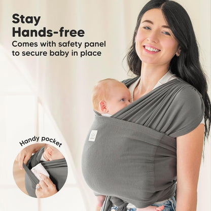 KeaBabies D-Lite Wrap Carrier – Stone Gray