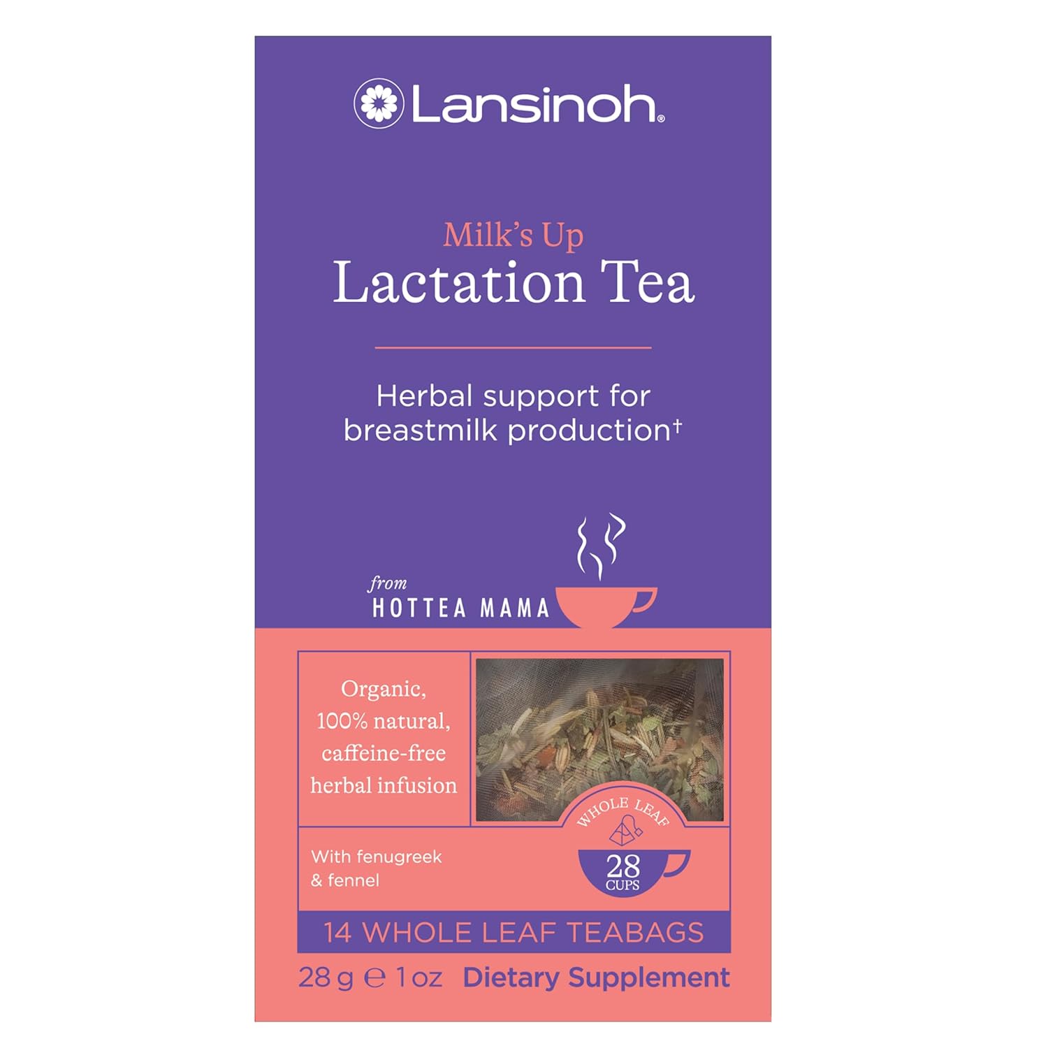 Lansinoh + HotTea Mama Milk's Up Lactation Tea, 14pcs