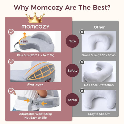 حاملة أطفال Momcozy مع مقعد للورك (رمادي)