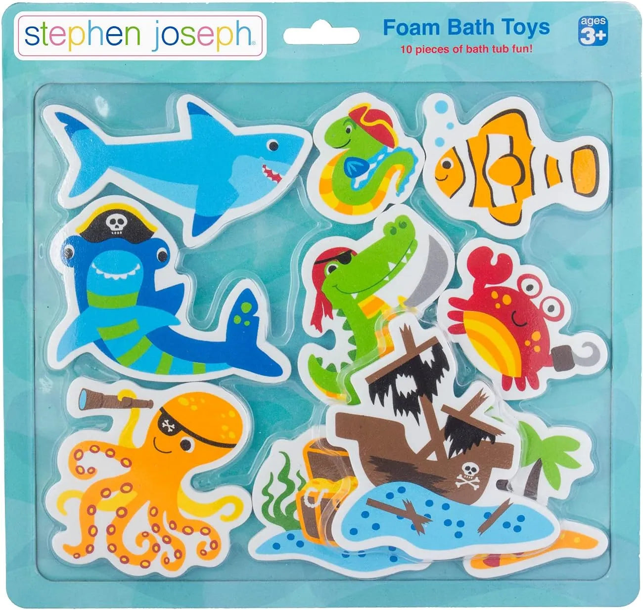 Stephen Joseph Foam Bath Toys - Shark (10pcs)