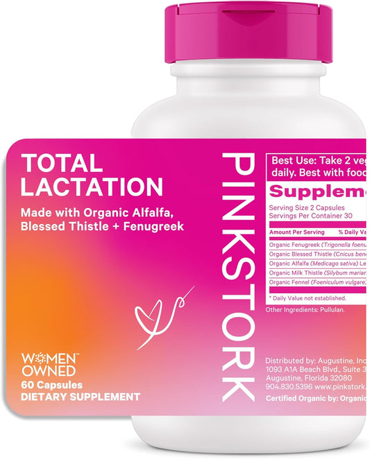 Pink Stork Total Lactation Supplement for Breast Milk Supply (60 Capsules)