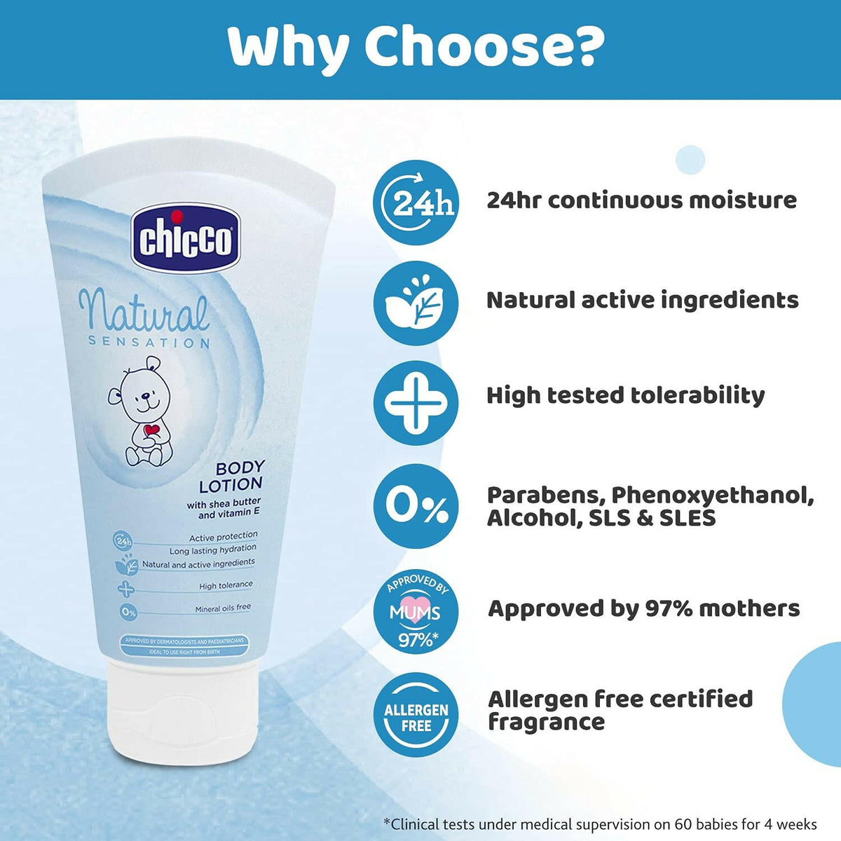 Chicco Body Lotion Natural Sensation - 150ML.