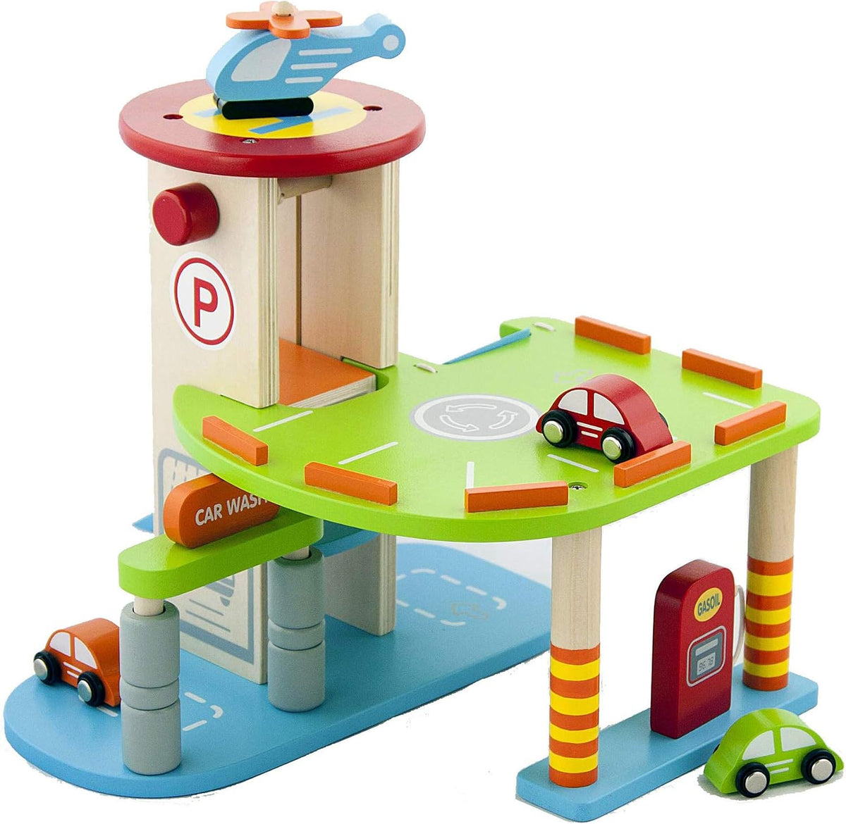 Viga Garage Mini Wooden Garage Playset