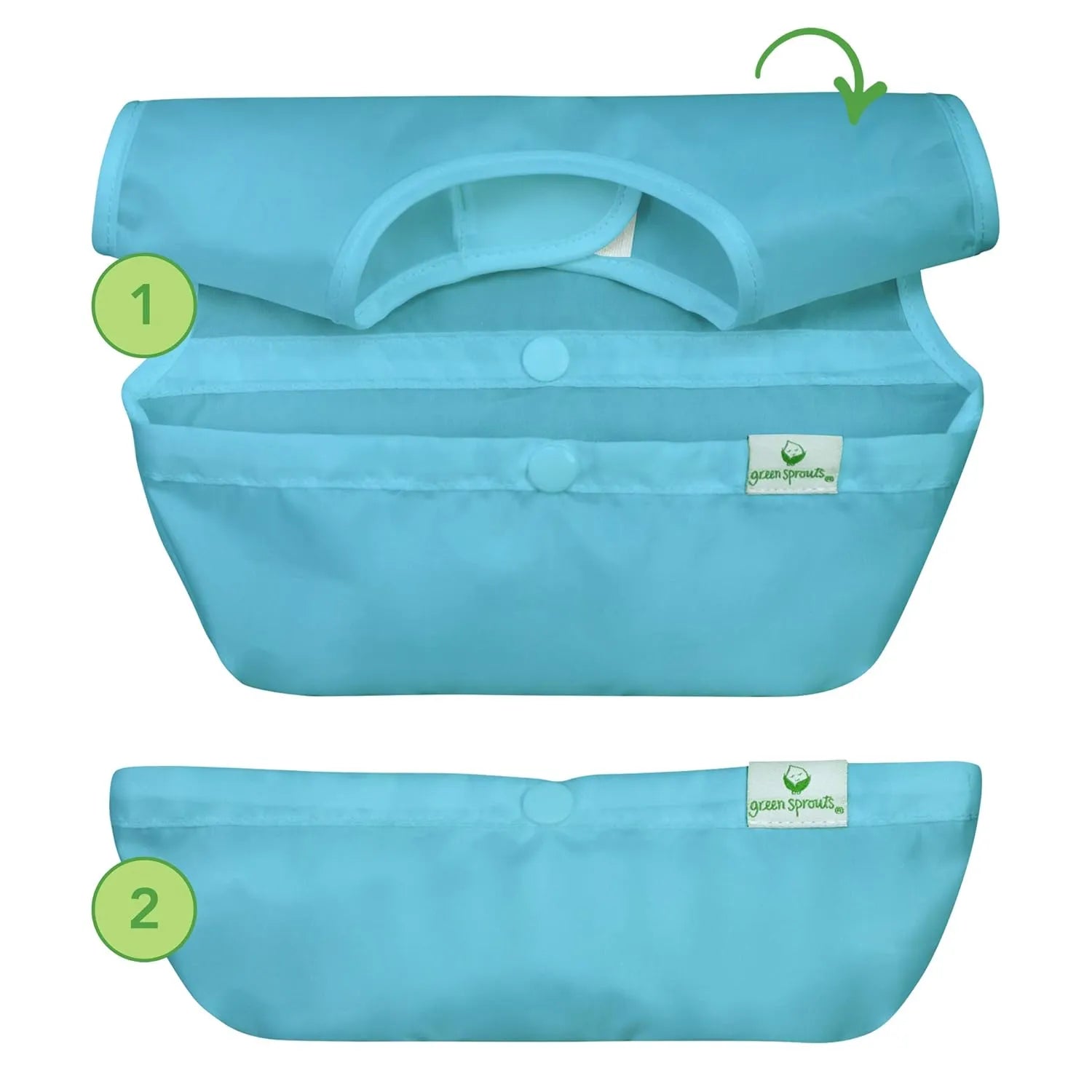 Green Sprouts Snap & Go Easy Wear Bibs - Pack of 3 (9-18 Months+)