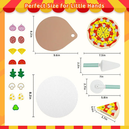 Little Angel Kids Wooden Kitchen Play Set – 26 Pieces