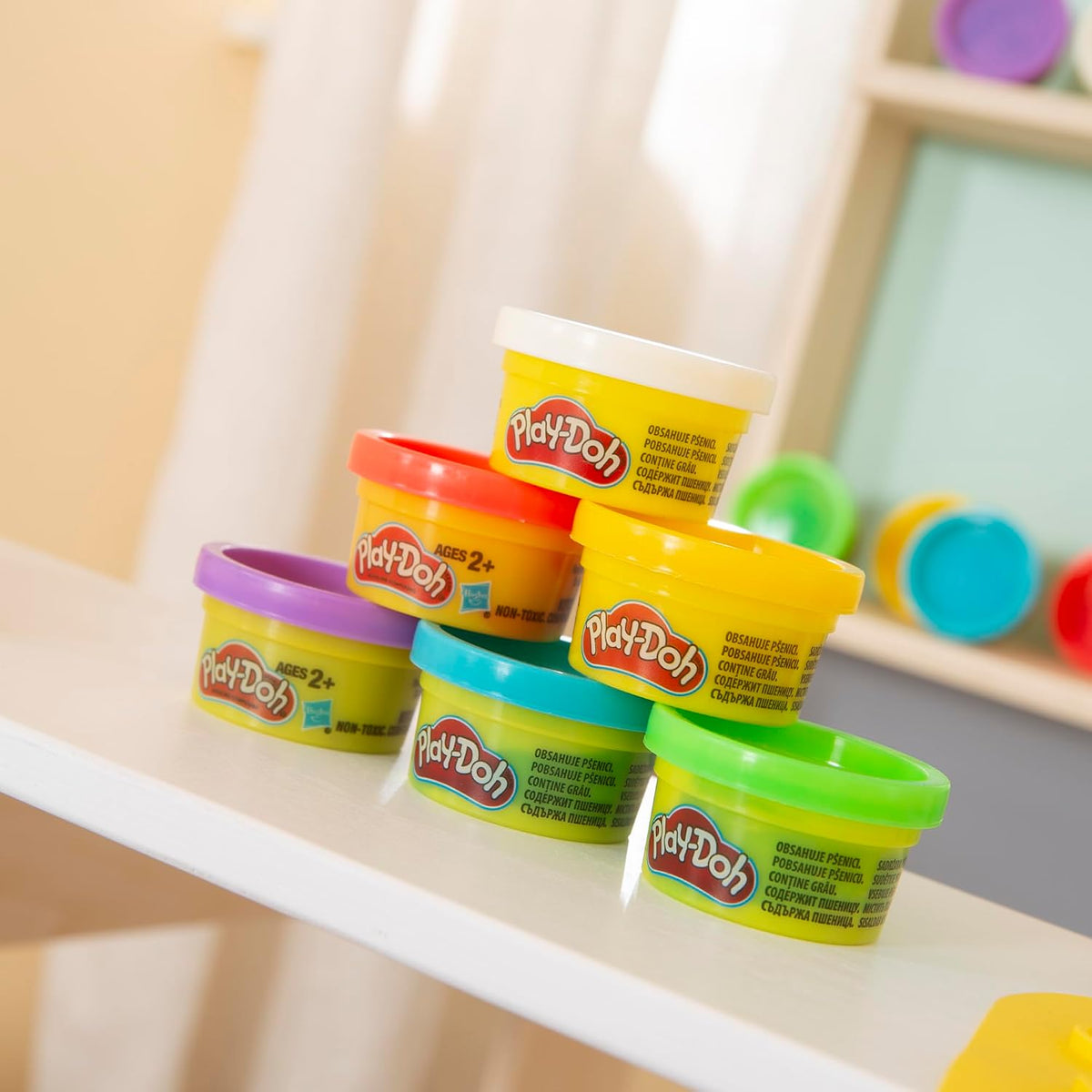 Play-Doh - Kids Starter Set – 3D Creative Mat, FSC Wooden Tools, 6 Kneading Cans