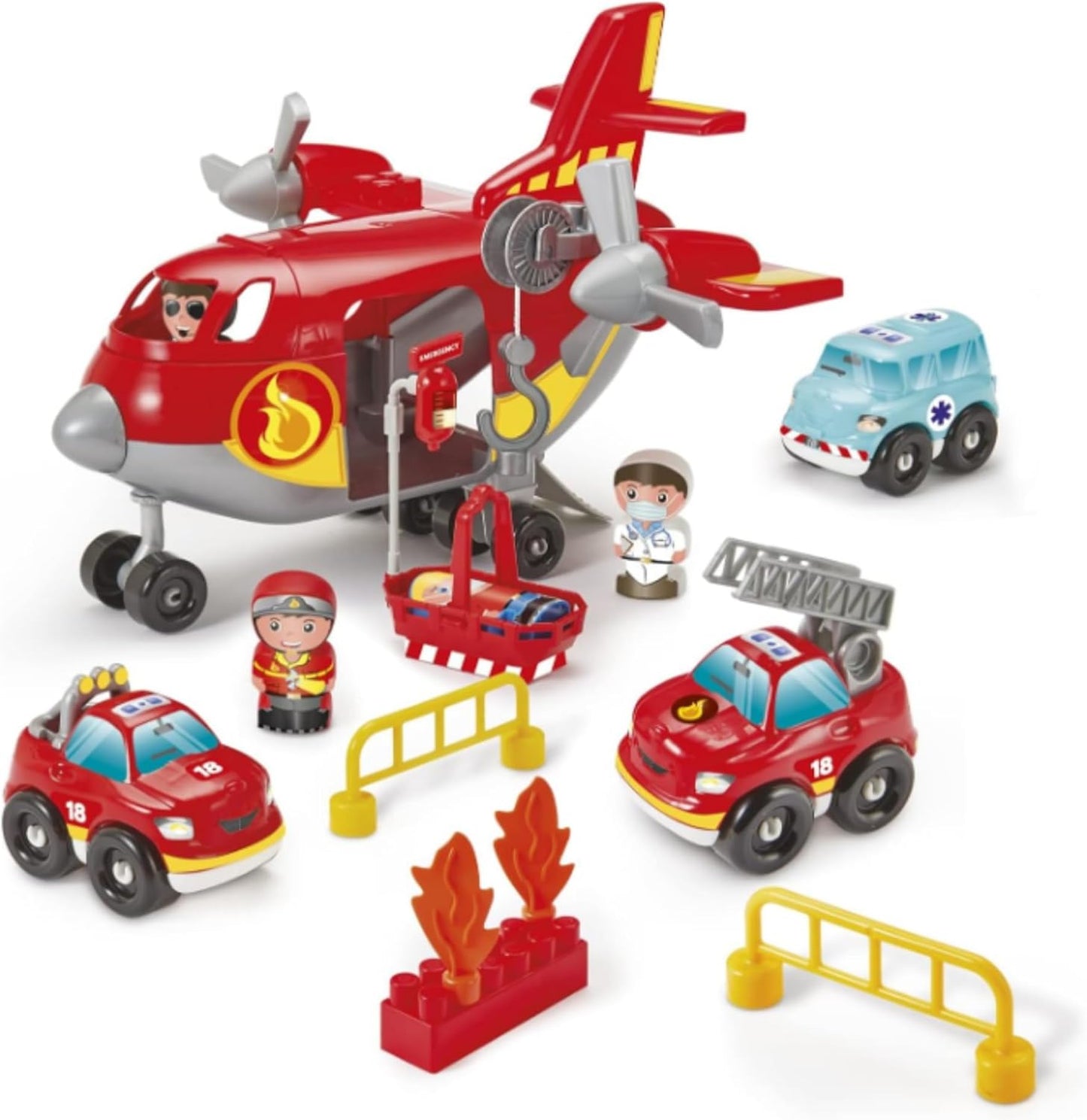 Ecoiffier Abrick Firemen Cargo Plane