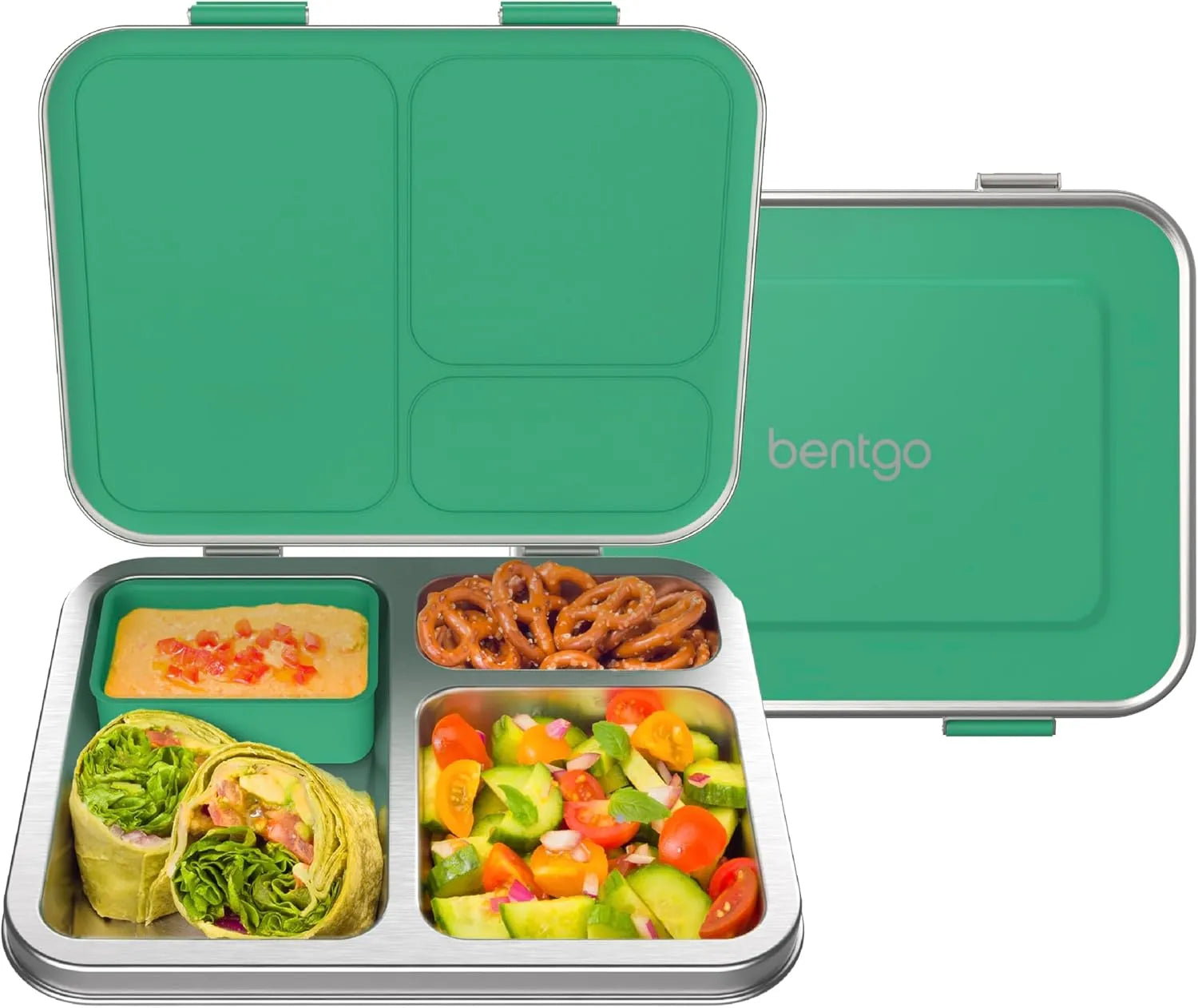 Bentgo Kids Stainless Steel Leak-Resistant Lunch Box 3 Compartments