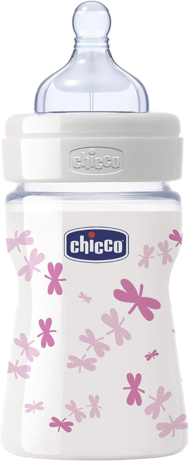 Chicco WB Bottle Glass Deco Girl 150 Norm SIL.