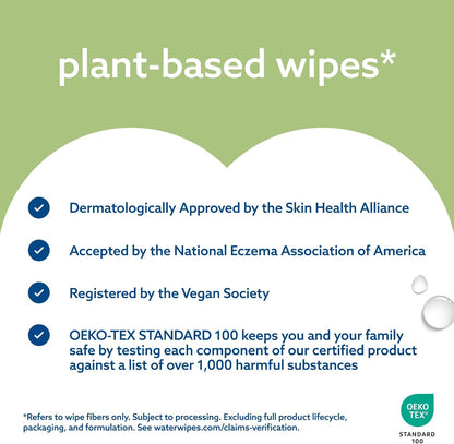 Water Wipes Sensitive+ Baby & Toddler Wipes - Single Pack (60wipes).