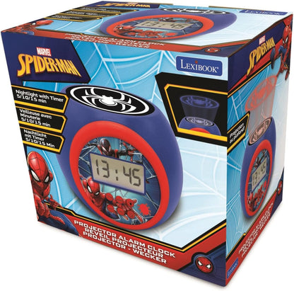 LEXiBOOK Marvel Spider-Man Projector Alarm Clock with Snooze Function