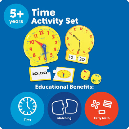 Learning Resources - Time Activity Set Teaching Clock for Kids