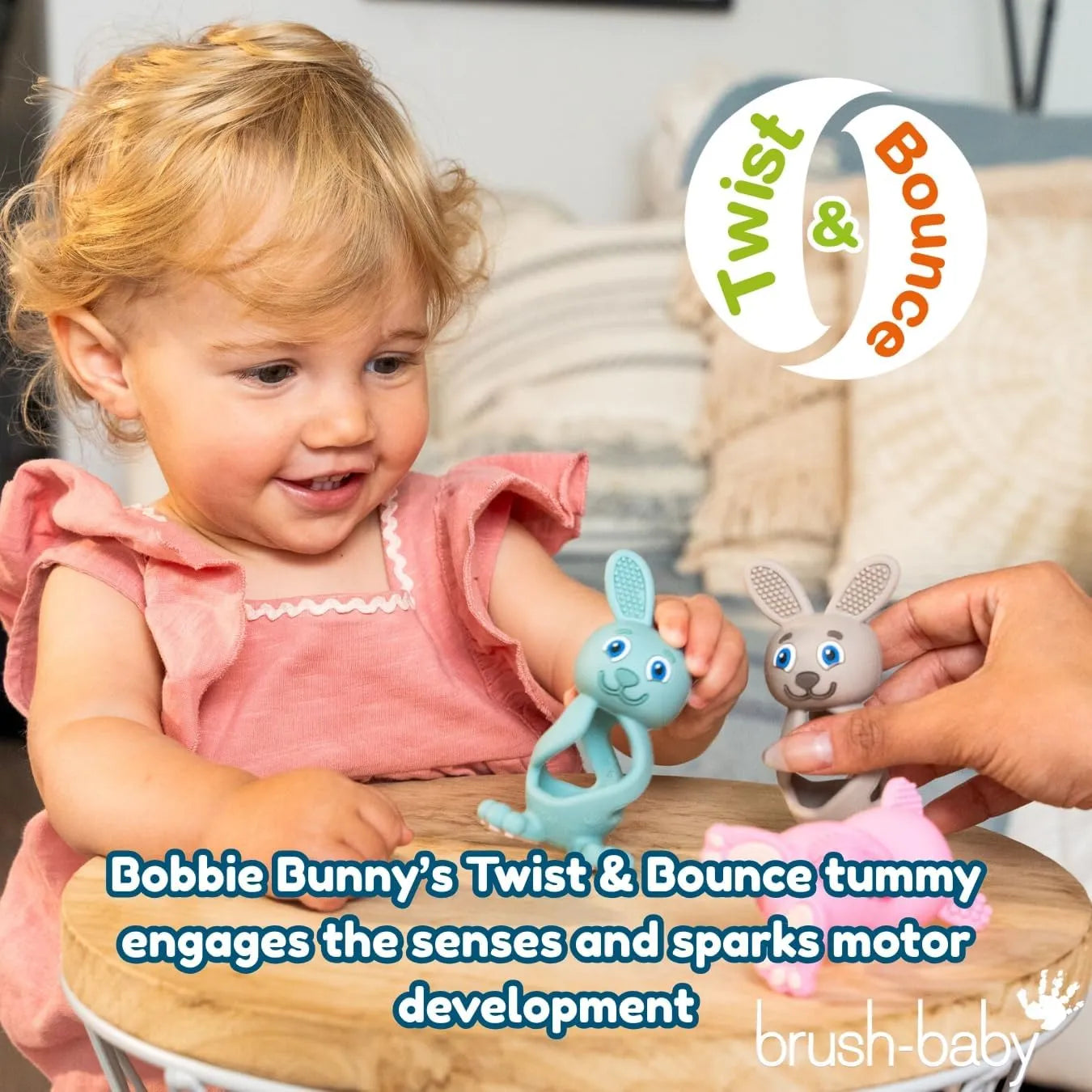 Brush-Baby عضاضة بوبي الأرنب ثلاثية الأبعاد 3D