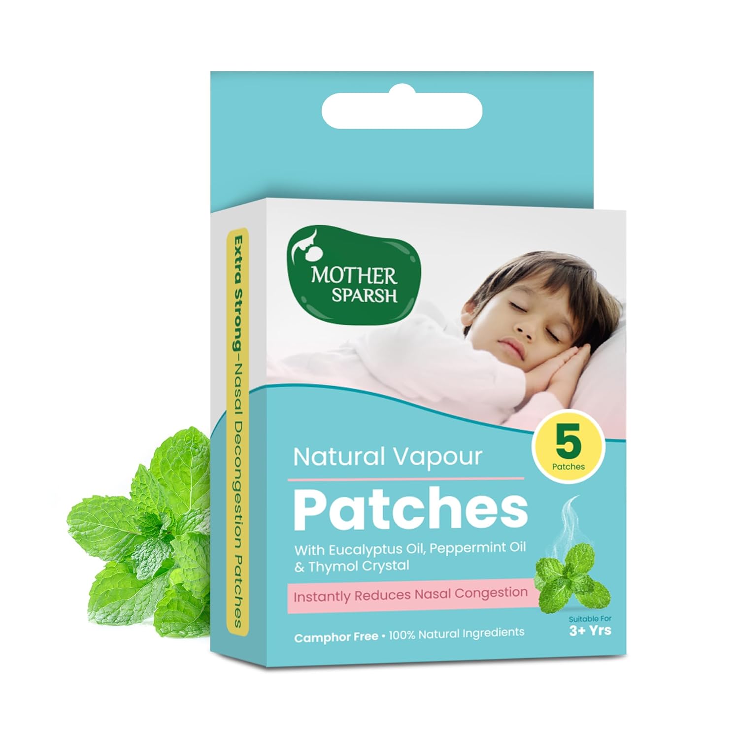 Mother Sparsh Natural Vapour Patches For Kids With Eucalyptus Oil, 5pcs