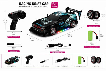 RC Drift Car 1:16 Scale 4WD High-Speed – 2 Rechargeable Batteries