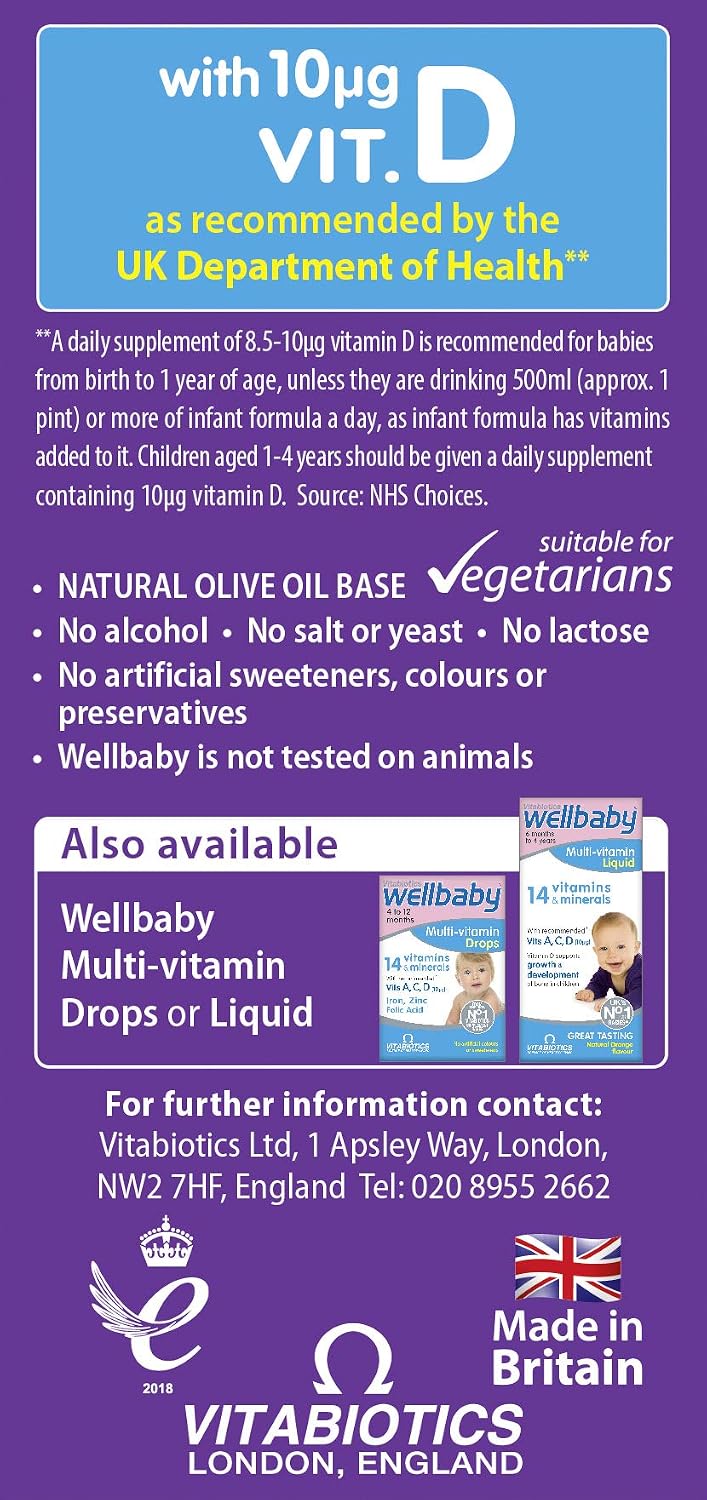 Vitabiotics Wellbaby Vitamin D Drops (30ml)