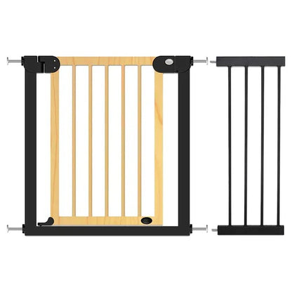 Baby Safe Wooden Safety Gate with 7 cm Extension – Natural Wood
