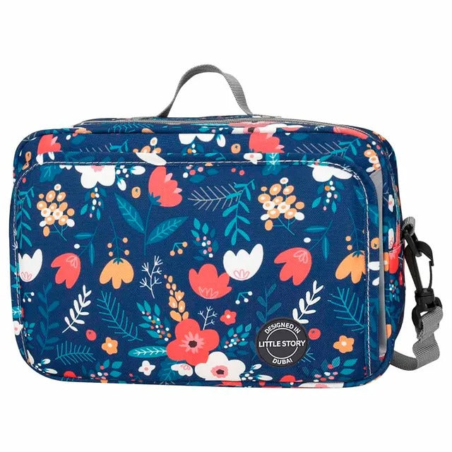 Little Story Baby Diaper Changing Clutch Kit – Floret Blue