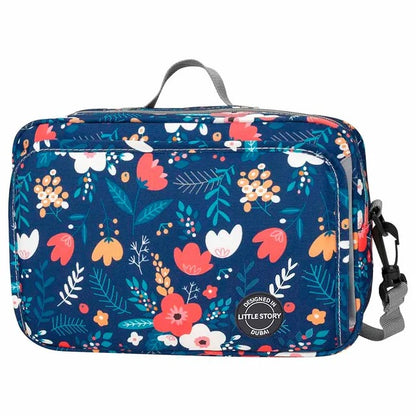 Little Story Baby Diaper Changing Clutch Kit – Floret Blue