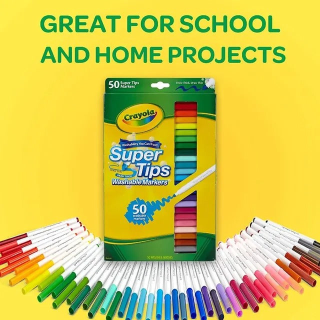Crayola Set of 50 Washable Super Tips Markers