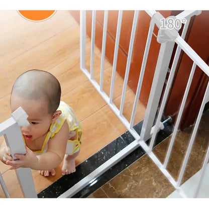 Baby Safe Metal Safety Gate with 10 cm Extension – White
