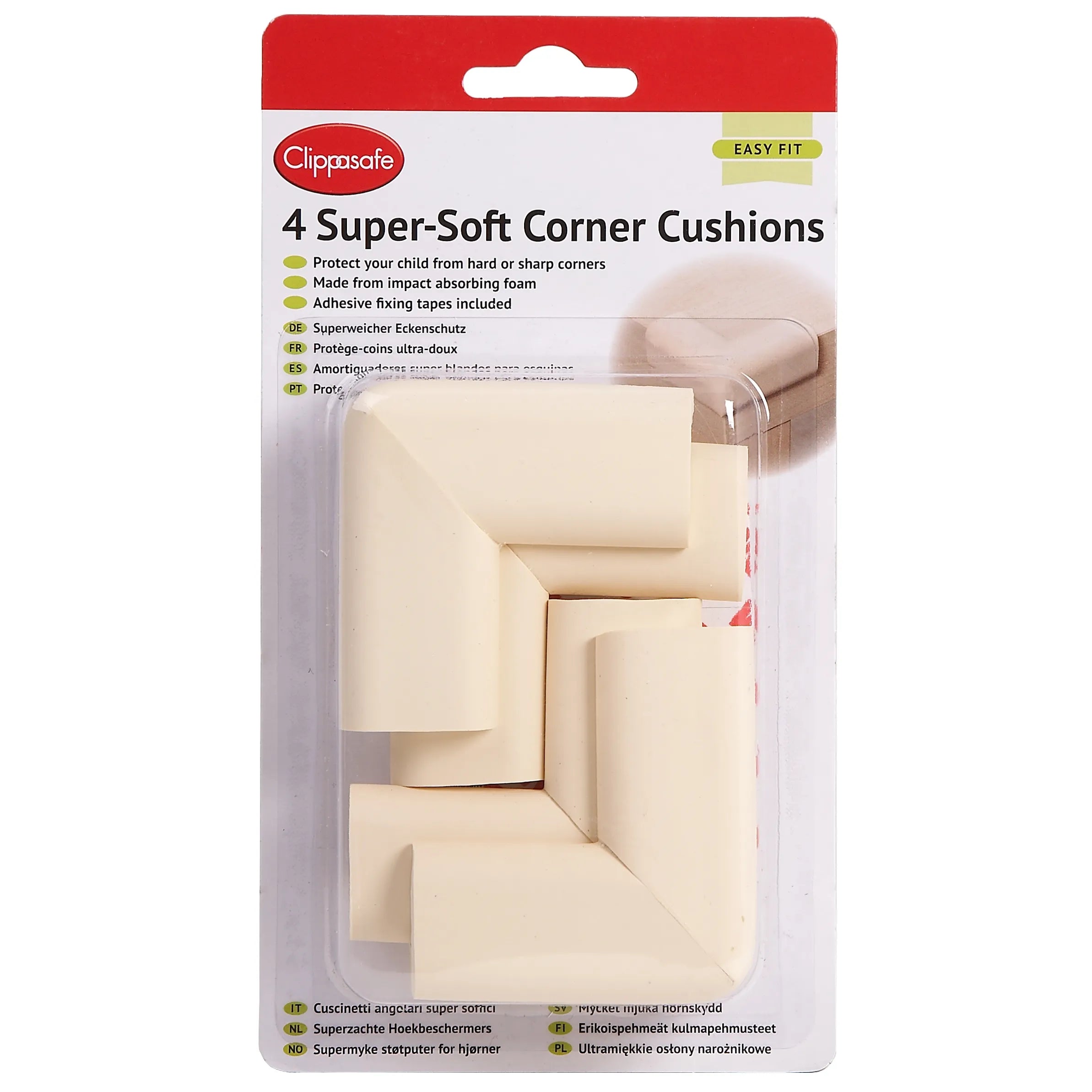 Clippasafe Super Soft Corner Cushions - Pack of 4
