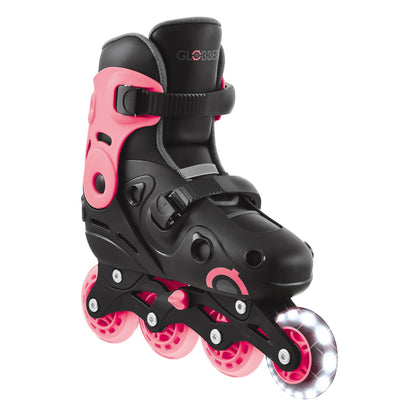 Globber - GO SKATES LIGHTS Adjustable Inline Skates - Coral Pink