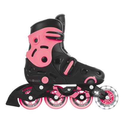 Globber - GO SKATES LIGHTS Adjustable Inline Skates - Coral Pink