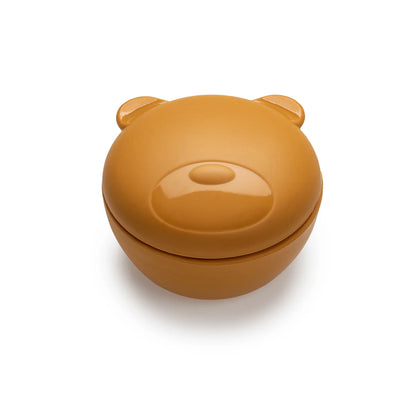 Melii Silicone Bowl With Lid Brown Bear (350ml)