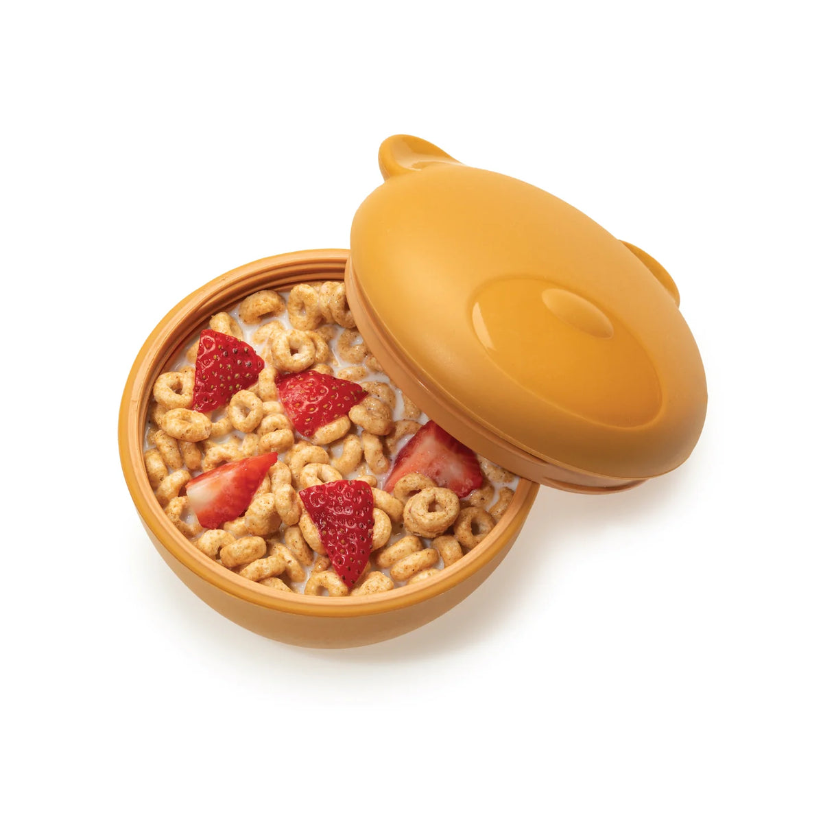 Melii Silicone Bowl With Lid Brown Bear (350ml)