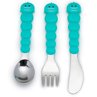 Melii Utensil Set Brown Bear & Blue Shark (6 Pcs)