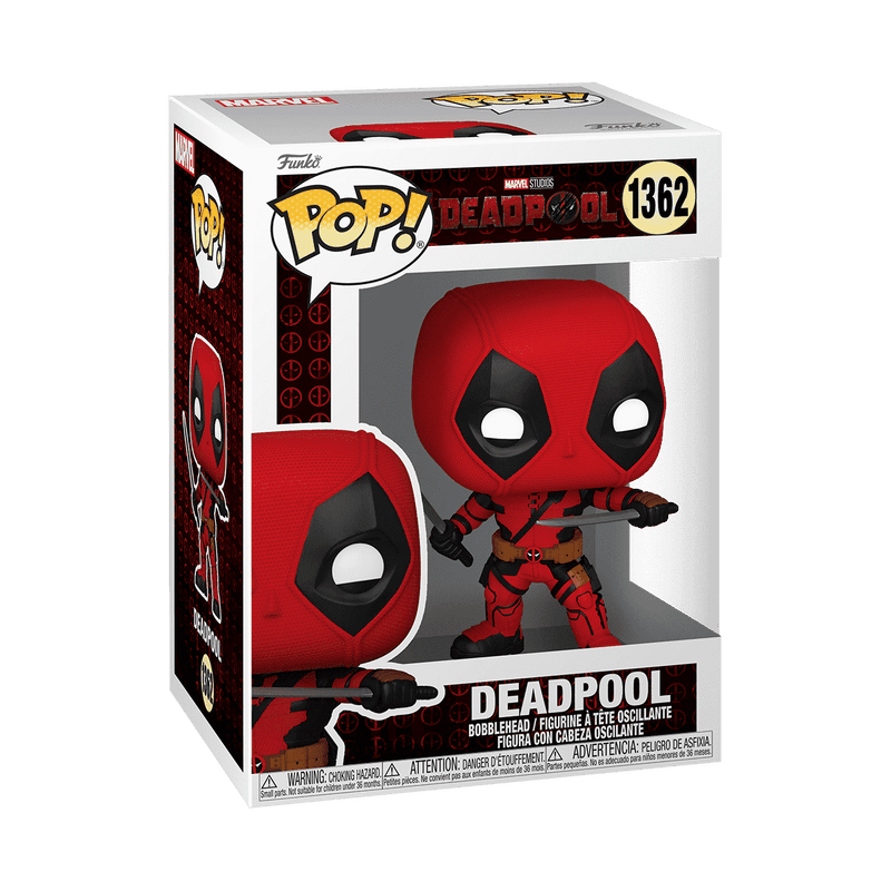 Funko Pop! - Marvel Deadpool & Wolverine Deadpool with Swords Vinyl Bobblehead Figure - 10.2 cm