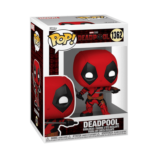 Funko Pop! - Marvel Deadpool & Wolverine Deadpool with Swords Vinyl Bobblehead Figure - 10.2 cm