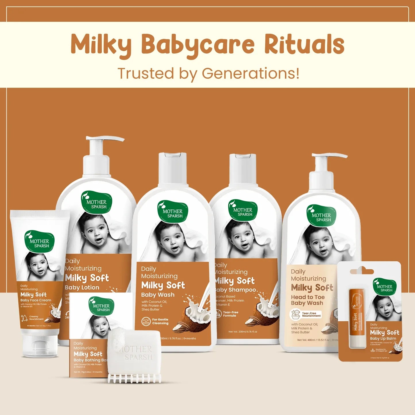 Mother Sparsh Daily Moisturizing Milky Soft Baby Wash (200ML)