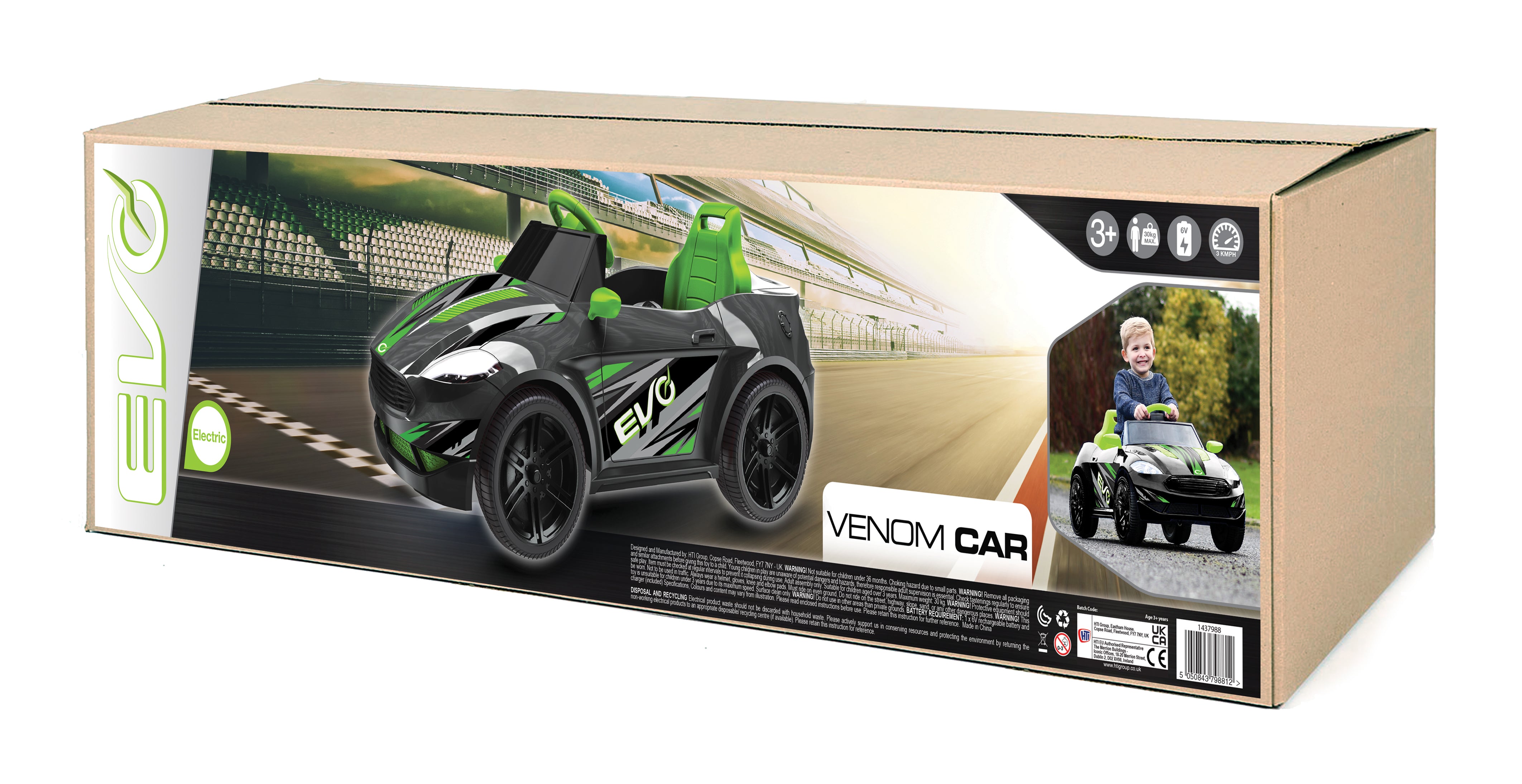 HTI Evo Ride On Car Venom 6v