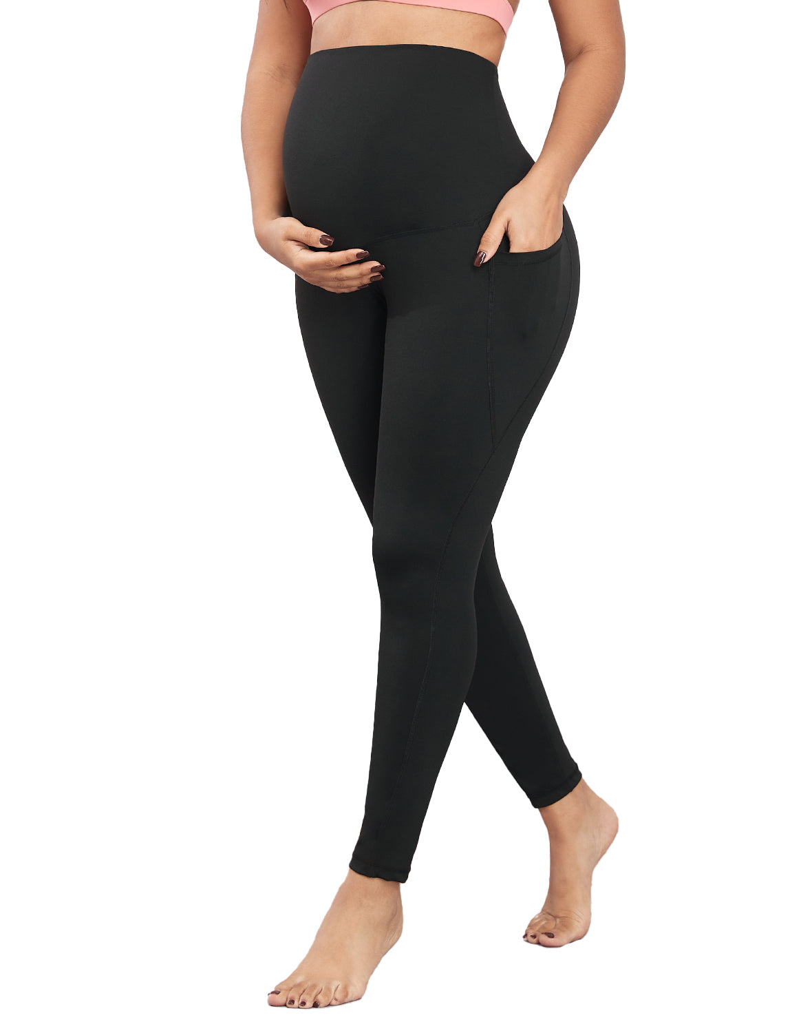 VidaMom Over the belly Maternity Leggings (Black) Pack of 2