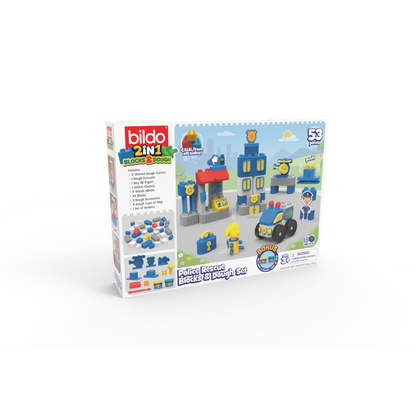 BILDO - School Play'n'Learn 2-In-1 Blocks & Dough Set - 53 Pieces
