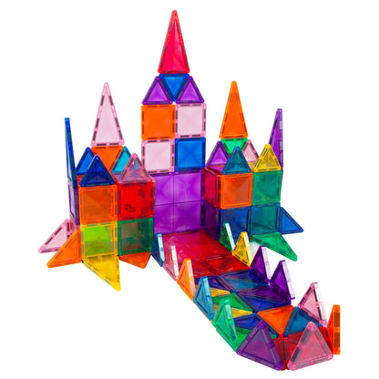 PicassoTiles Mini Diamond Magnetic Tiles 101 Piece Set